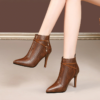 Stylish Pointed-Toe Ankle Boots with High Heels for Women